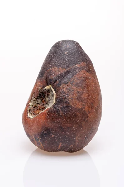 Skrynkliga och ruttna bruna päron isolerade — Stockfoto