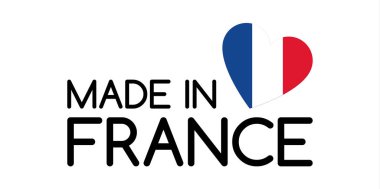 Fransa sembolünde kalp Fransız tricolor renkleri ile yapılan