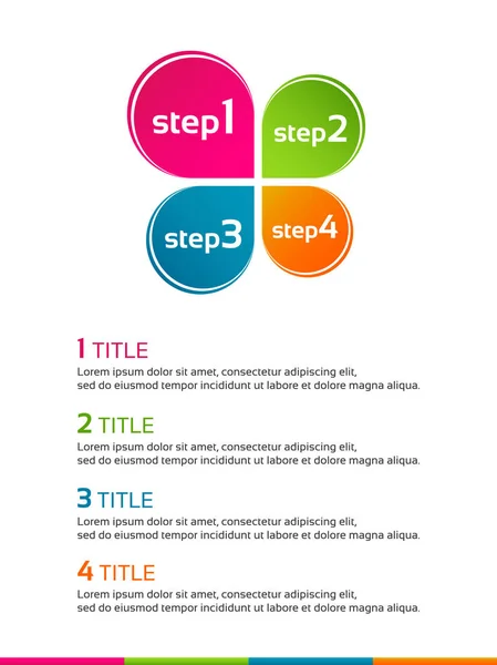 Minimalistický infografika šablona s barevnými Marsilka — Stockový vektor