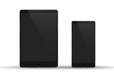 Vektör çizim tablet ve cep telefonu