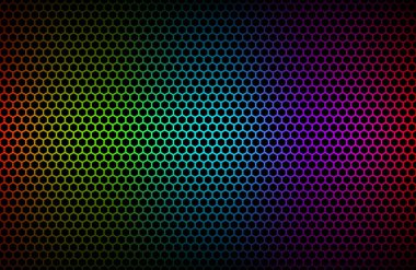 Renkli geometrik altıgenler arka plan, soyut metalik duvar kağıdı