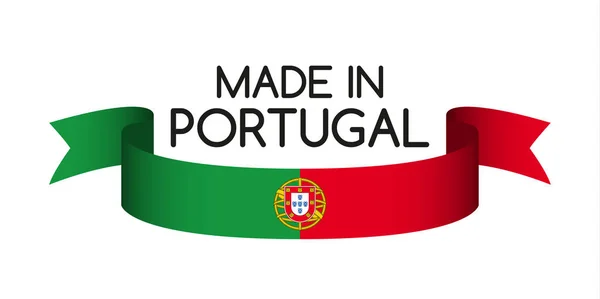 与葡萄牙人的彩色的丝带的颜色，葡萄牙制造 — 图库矢量图片