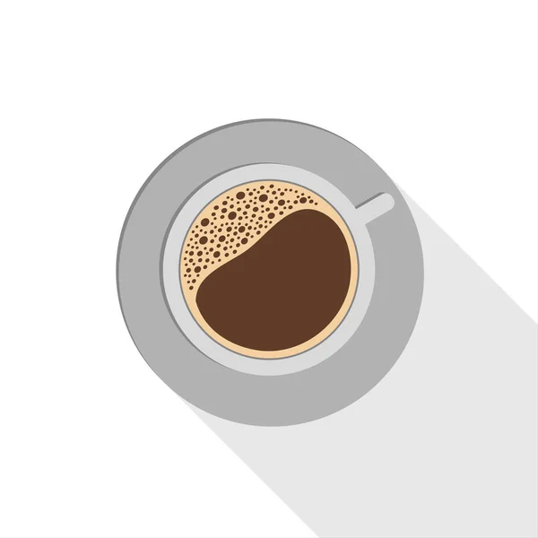 Prosty wektor kawy ikona na białym tle na białym tle, pełny kubek kawy — Wektor stockowy