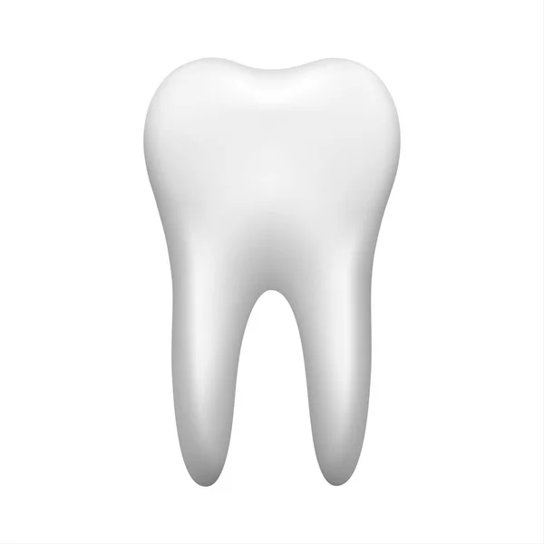 Beyaz diş beyaz arka plan üzerinde stomatology simgesi izole — Stok Vektör