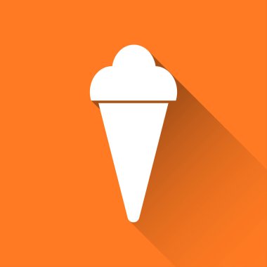 Basit dondurma simgesi, tatil sembolü, modern düz stil ikonu