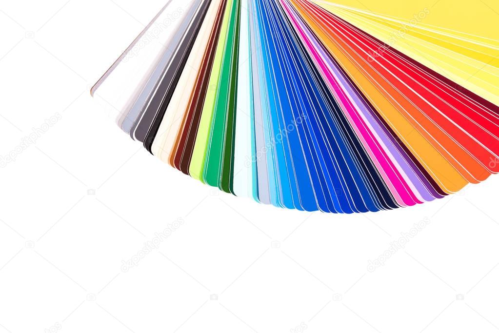 Color palette, guide of paint samples, color catalog