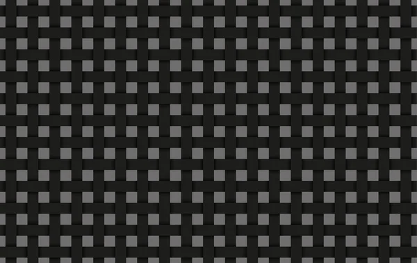 Μαύρο ύφασμα αφηρημένα φόντο, μαύρο interlaced πλέγμα με σκιές — Διανυσματικό Αρχείο