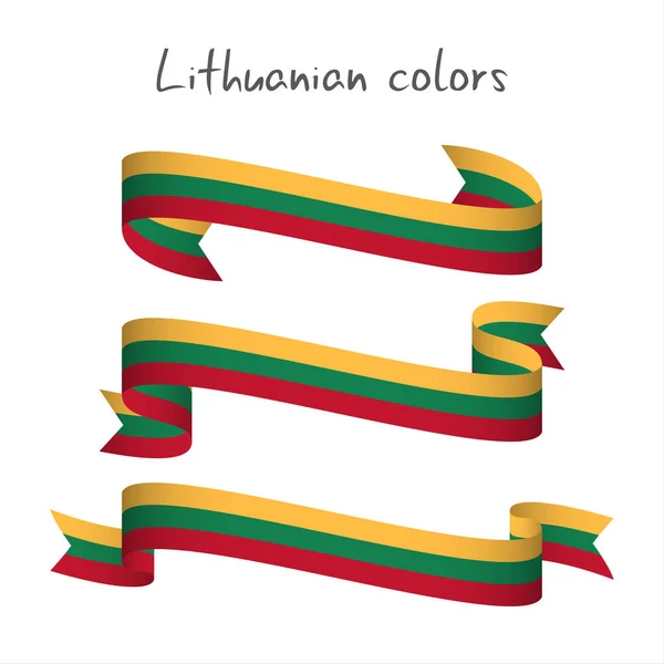 Litvanya üç renkli üç modern renkli vektör şerit kümesi — Stok Vektör