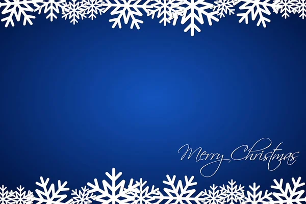 Χριστούγεννα μπλε φόντο επενδεδυμένα νιφάδες χιονιού, απλή κάρτα, καλά Χριστούγεννα — Διανυσματικό Αρχείο