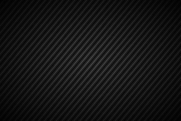 Dunkler abstrakter Hintergrund, schwarz und grau gestreiftes Muster, diagonale Linien und Streifen, Kohlefaser, Vektorillustration — Stockvektor