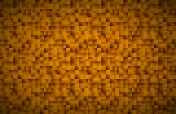 現代ベクトル黄金のモザイク パターン、金正方形の影 — ストックベクタ