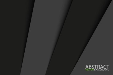 Siyah ve gri yaprak kağıt, çapraz çizgili paslanmaz çelik arka plan illüstrasyon vektör