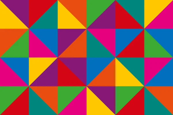 Triángulos vectoriales abstractos, fondo triangular geométrico colorido — Vector de stock