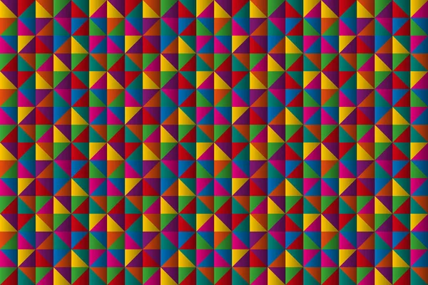 Latar belakang segitiga mini abstrak, simbol segitiga geometris dengan gradien warna - Stok Vektor