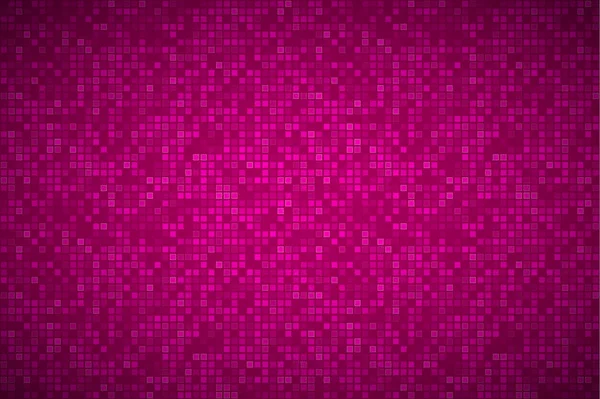 Bright abstract mosaic pattern, brick texture, pink background with squares — Stock Vector