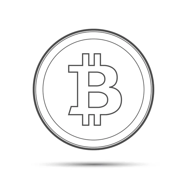 Einfaches Bitcoin-Symbol isoliert auf weißem Hintergrund, Kryptowährungsmünze, Vektorillustration — Stockvektor