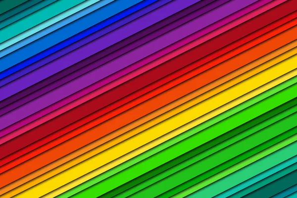 Fundo vetorial abstrato, fundo brilhante moderno com linhas oblíquas, espectro de cores, padrão listrado colorido, ilustração vetorial — Vetor de Stock