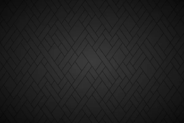 Motif géométrique moderne avec grille noire, rayures et lignes, fond abstrait noir et gris, design luxueux, illustration vectorielle simple — Image vectorielle