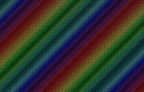 Warna cerah latar belakang melingkar, warna spektrum pada latar belakang hitam, pola donat, modern vektor ilustrasi - Stok Vektor