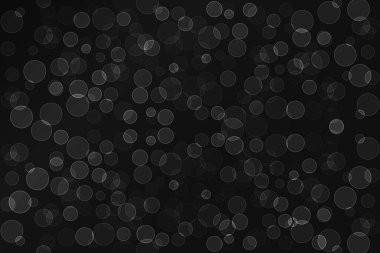 Siyah ve gri kabarcık dokusu, vektör bokeh arkaplan, sihirli arkaplan, geometrik dairesel arkaplan