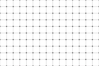 Beyaz arka planda izole edilmiş liness ve haçlardan yapılmış geometrik dikişsiz desen. Tek renkli doku vektör çizimi