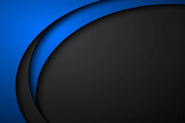 Abstracte Zwarte Blauwe Golf Vector Achtergrond Met Lege Ruimte Voor — Stockvector