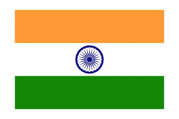 Σημαία Της Ινδίας Απλή Διανυσματική Απεικόνιση Της Σημαίας Της Ινδίας — Διανυσματικό Αρχείο