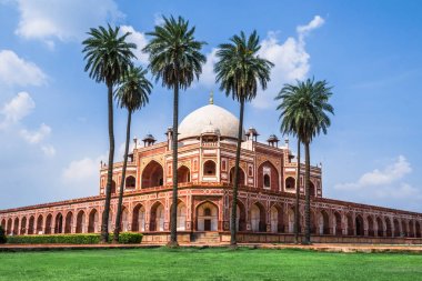 Güzel manzara Humayuns mezar, Delhi