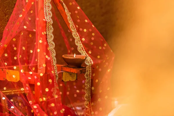 Lampa do modlitwy hinduskich — Zdjęcie stockowe