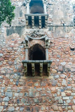 Hauz Khas Tank 'taki Firoz Şah Mezarlığı' nın yıkıntısı