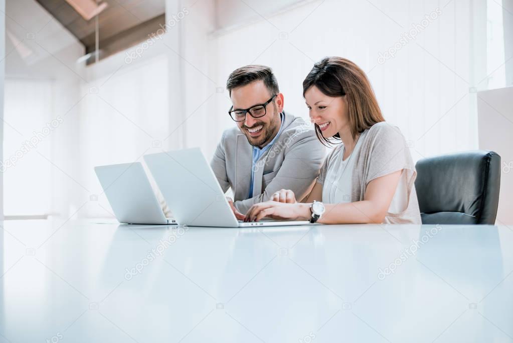 Business coworkers working 