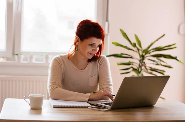 Dziewczyna pisania na laptopa — Zdjęcie stockowe