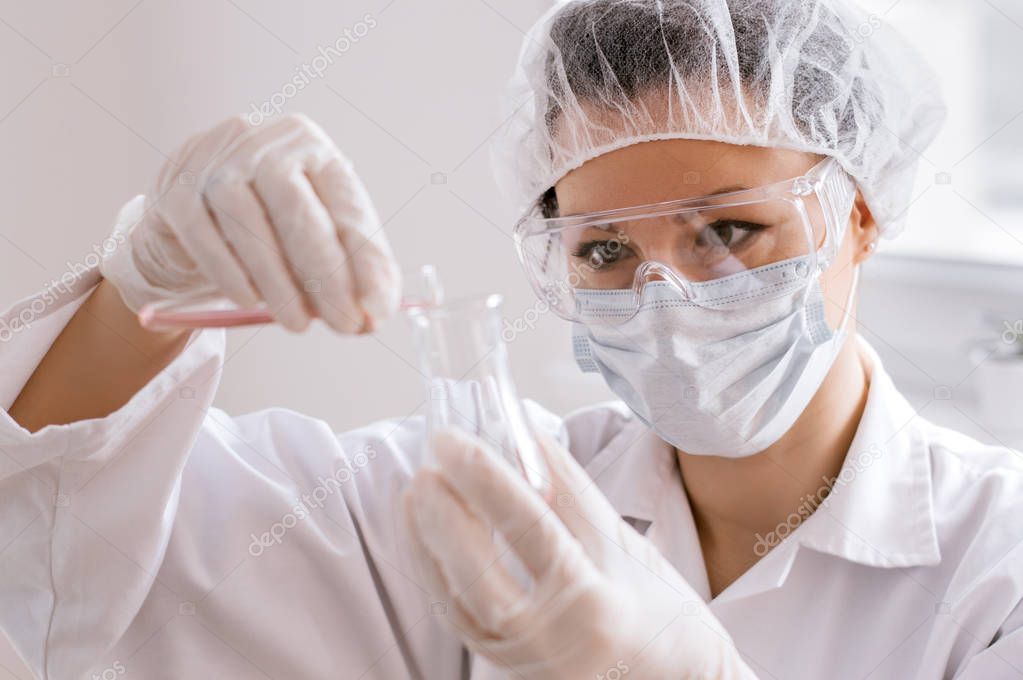 Scientist working at laboratory