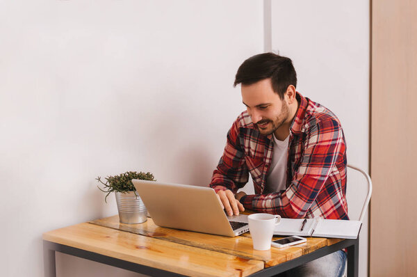 Man working on laptop 