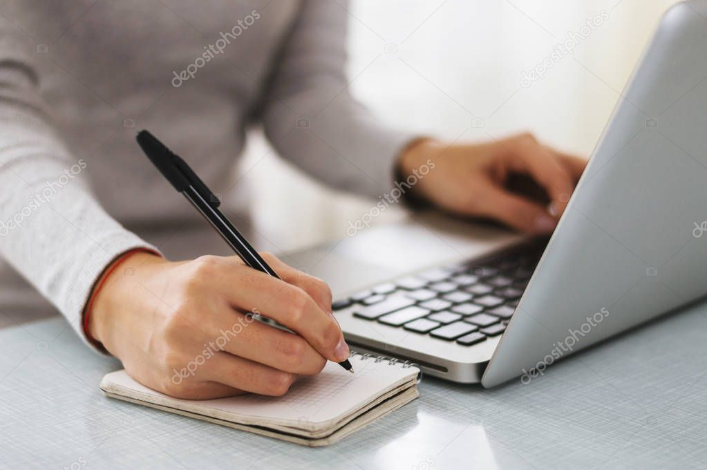 Businesswoman hand working with  computer 