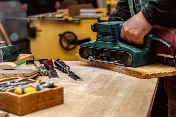Profesyonel marangoz zımpara — Stok fotoğraf