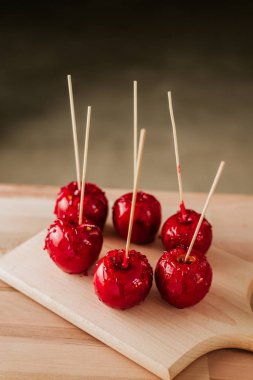 lezzetli şeker elma arka plan üzerinde .