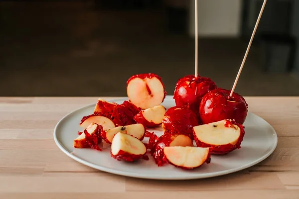 tasty candy apples.