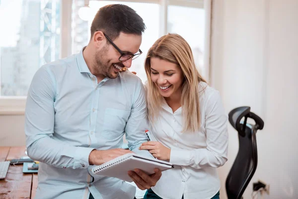 Laughing business partners — Stock Photo, Image