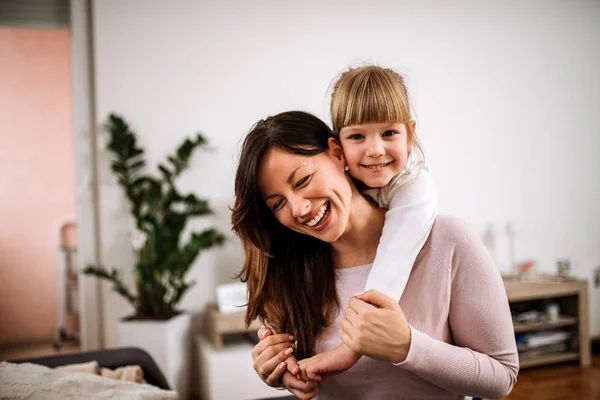 Mother Giving Daughter Ride Back Home — Stock Photo, Image