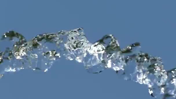 Un flusso d'acqua vola nell'aria — Video Stock