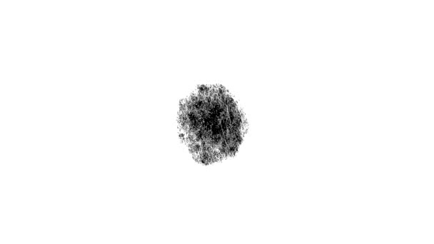 Μαύρη κηλίδα σε λευκό φόντο. Στάζει σταγόνες μελάνης σε ένα λευκό κομμάτι χαρτί. — Αρχείο Βίντεο