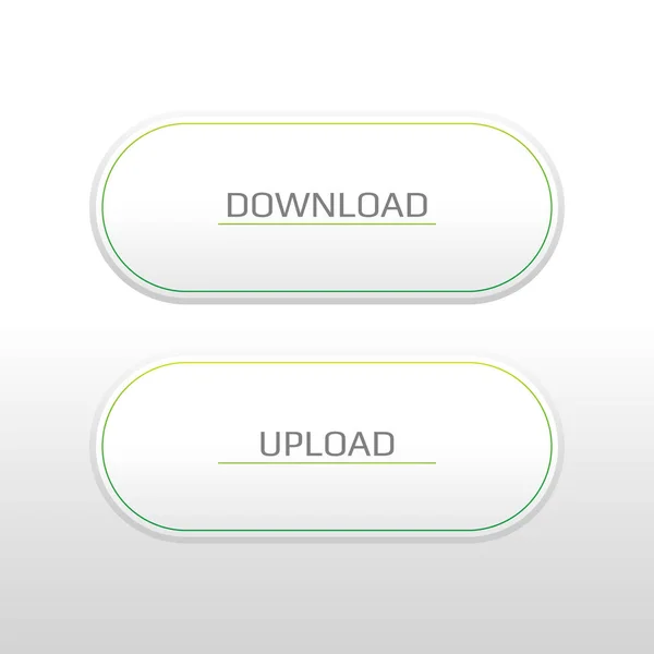 Beyaz vektör download düğmeleri siteniz için — Stok Vektör