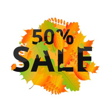 Suluboya sonbahar yeşillik vektör satışı afişi 