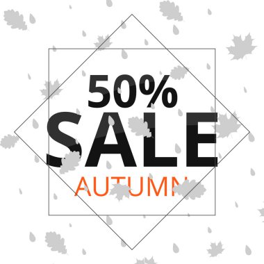 Suluboya sonbahar yeşillik vektör satışı afişi 