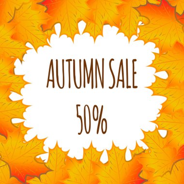 Suluboya sonbahar yeşillik vektör satışı afişi 