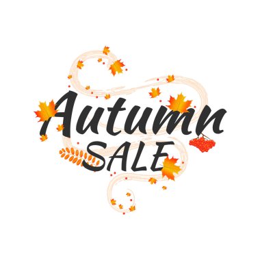 Suluboya sonbahar yeşillik vektör satışı afişi 