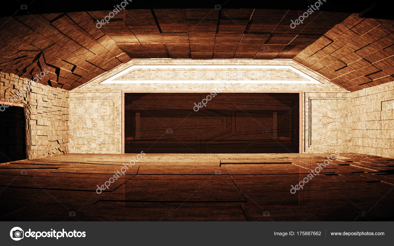 Sci Fi Interior Raumstation Hangar Stockfoto C Boscorelli
