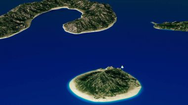 Okyanus anteni küçük volkanik adalar