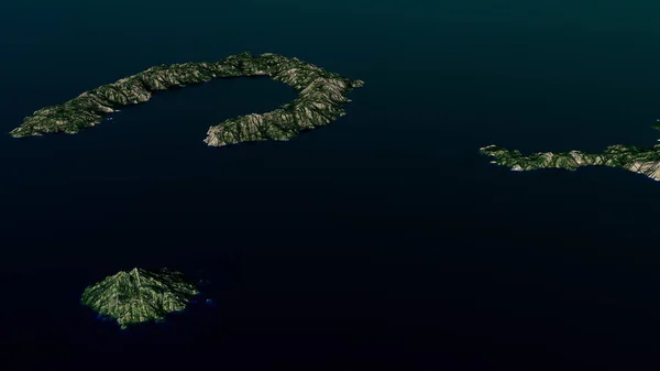 Pequenas ilhas vulcânicas no Oceano Aéreo — Fotografia de Stock